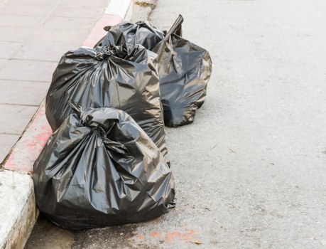 Commercial waste removal truck in Golders Green