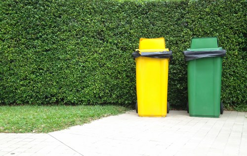 Professional waste management team at work